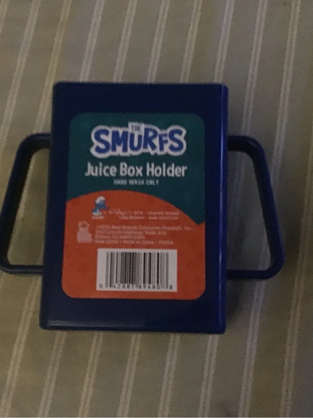 Blue Smurfs Cartoon juice box holder